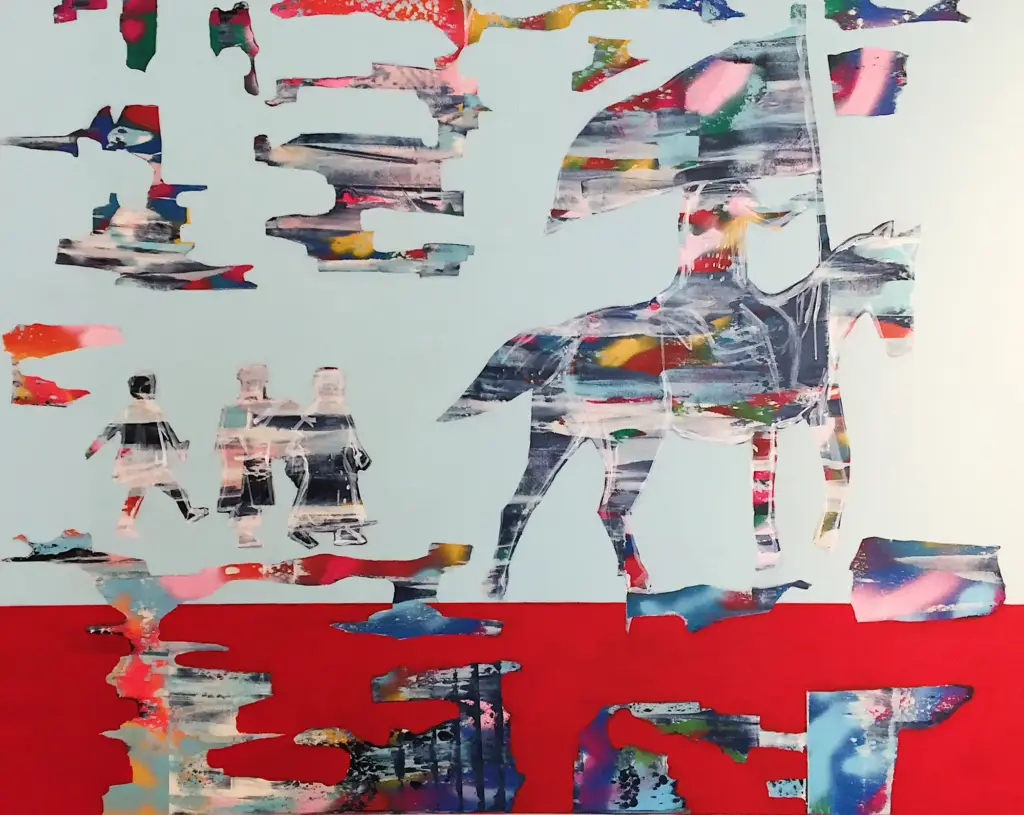 Mangerchine, Taking the Lead, 36x48, $5,300