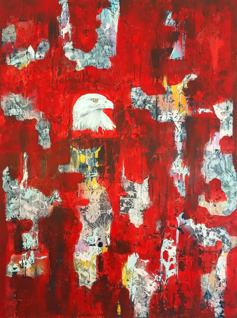 Mangerchine, You, the Eagle, 36x48, $3,200