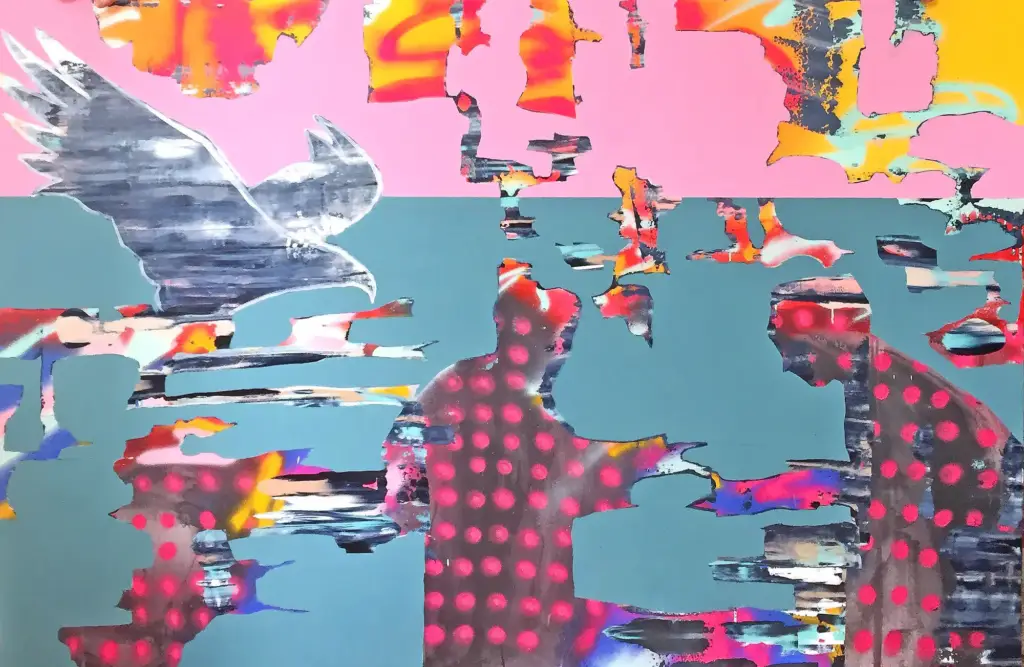 SOLD Mangerchine, The passing of the mantle, 48x72, $6,400