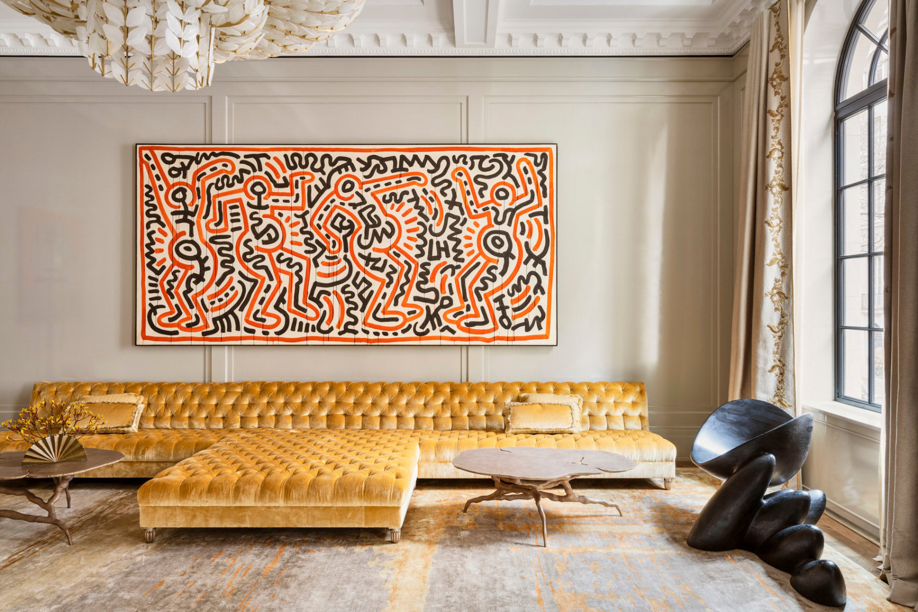 Keith Haring Painting in a home designed by Julie Hillman Design