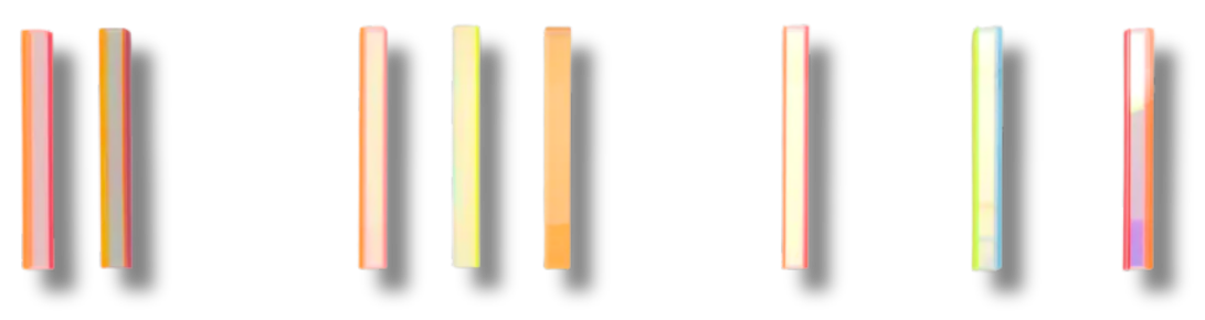 fluorescent and bright light figures make up this sculpture 